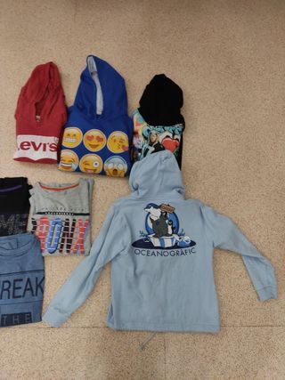 Sudaderas,camisetas y chaquetas talla 10