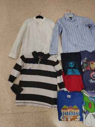 Camisas,polo,pijamas y sudadera T 7-8