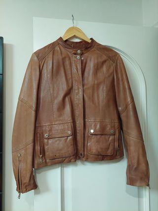 Cazadora piel Massimo Dutti