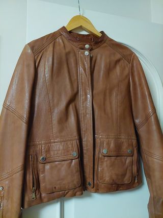 Cazadora piel Massimo Dutti