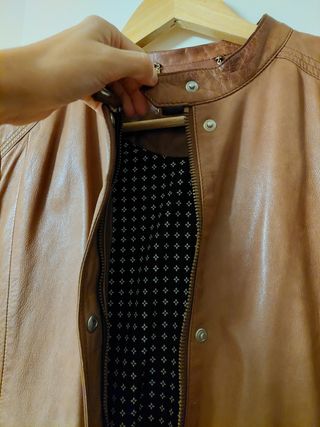 Cazadora piel Massimo Dutti