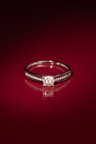 ANILLO ORO BLANCO Y DIAMANTES