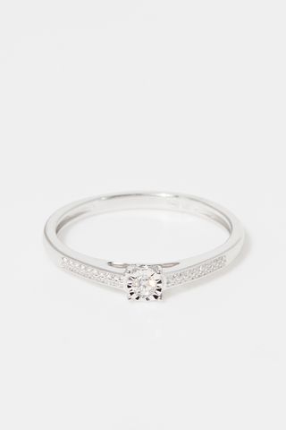 ANILLO ORO BLANCO Y DIAMANTES