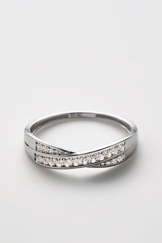 ANILLO ORO BLANCO Y DIAMANTES