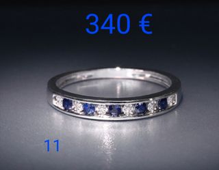 ANILLO ORO BLANCO Y DIAMANTES