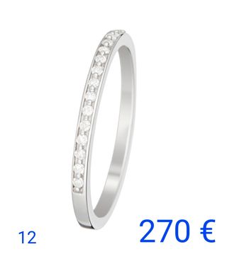 ANILLO ORO BLANCO Y DIAMANTES