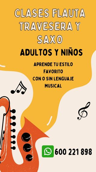 clases de flauta travesera y saxos. online y prese