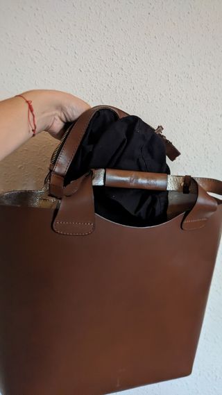 Bolso de piel Zara 