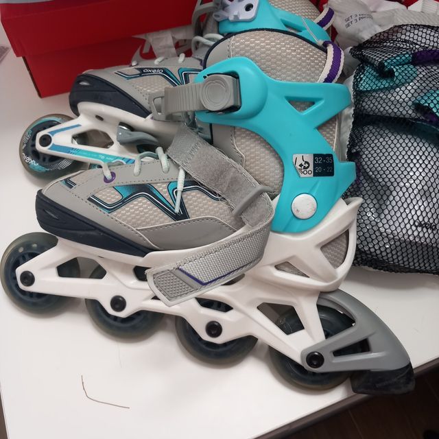 Patines en linea oxelo 32-35. Casco y Protectores