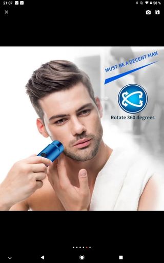 Maquina de afeitar. no te cortes un pelo.