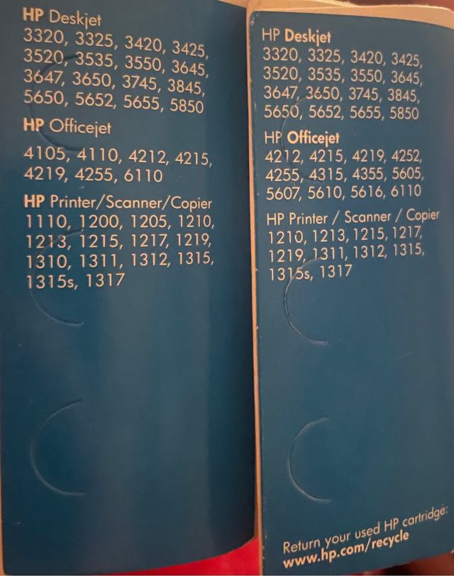 Cartuchos tinta impresora HP