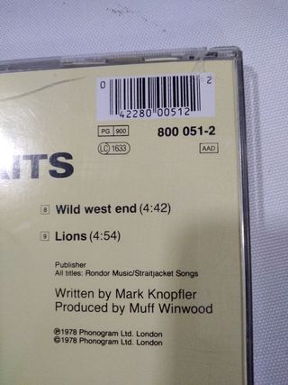 Dire Straits cd musicale vintage