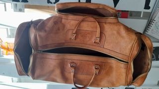 Bolso viaje cuero estilo vintage