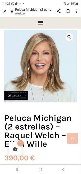 Peluca Rubia sintética Allen Miller. 