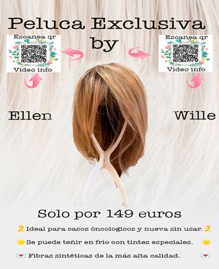 Peluca Rubia sintética Allen Miller. 