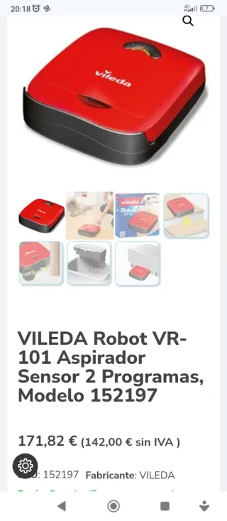 Robot aspirador vileda VR101