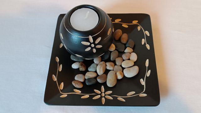 Velas madera tallada 1€ cada una