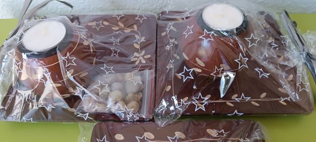 Velas madera tallada 1€ cada una