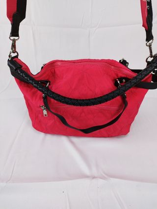 Bolso grande rosa desigual 