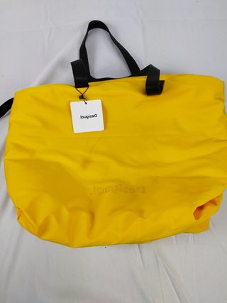 Bolso grande amarillo desigual 