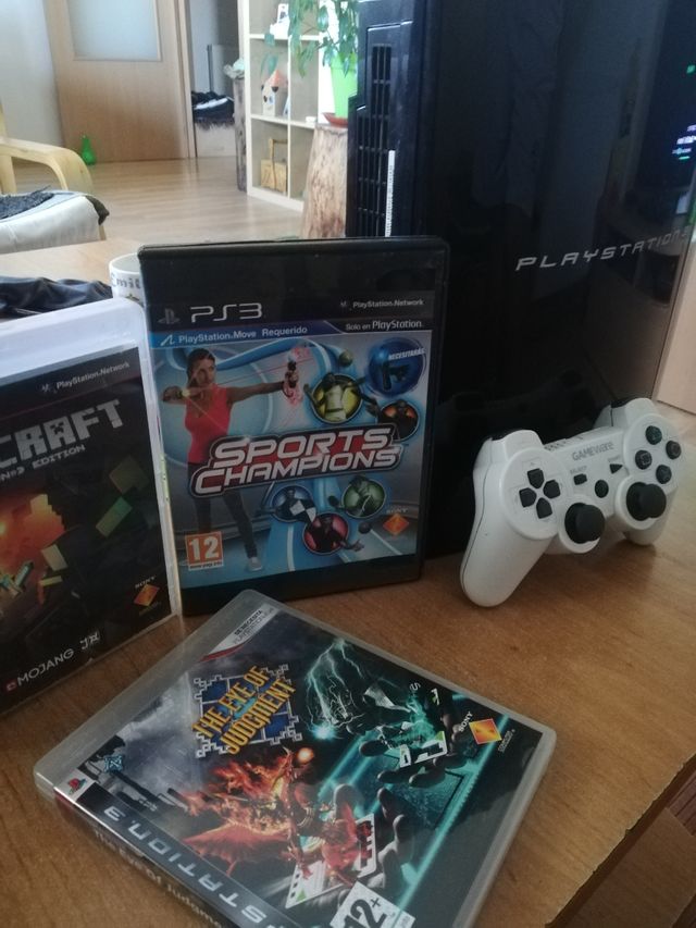 Ps3 con 1 mando y 3 juegos