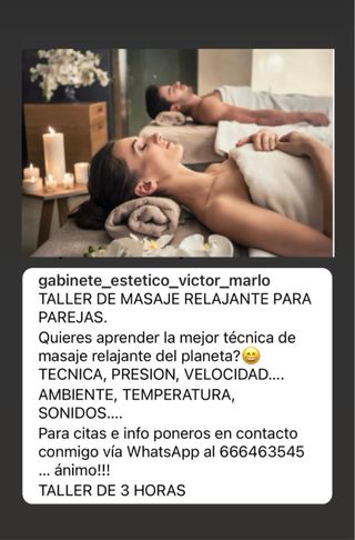 TALLER MASAJE PAREJAS