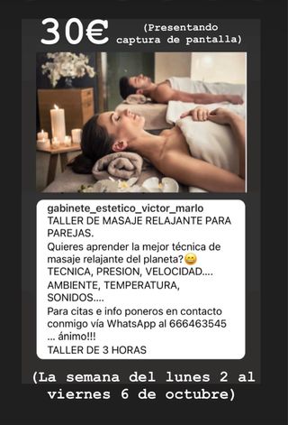 TALLER MASAJE PAREJAS