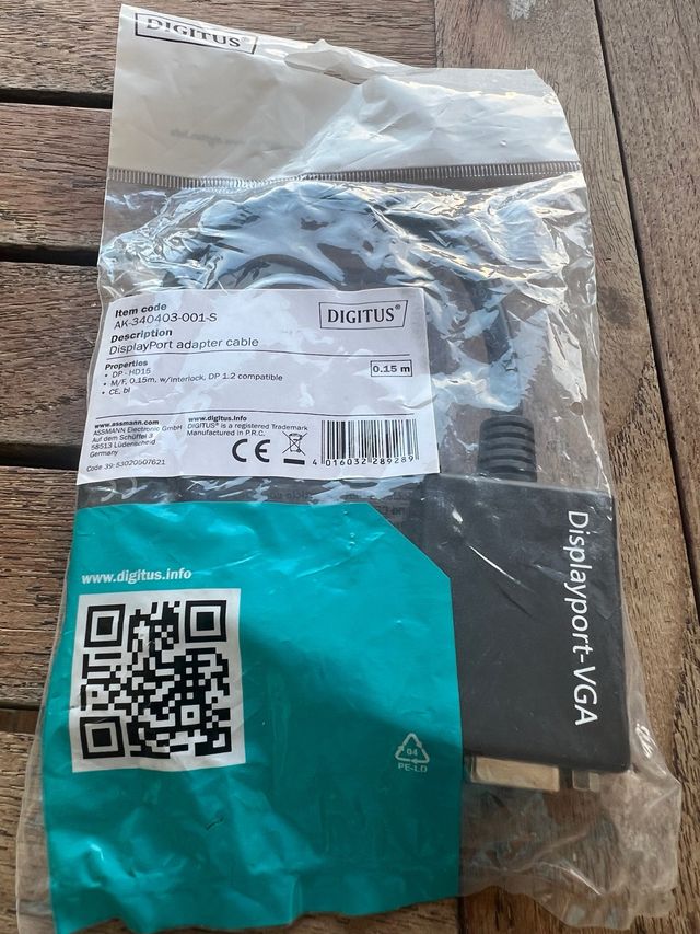 Adaptador DisplaytPort a VGA   NUEVO