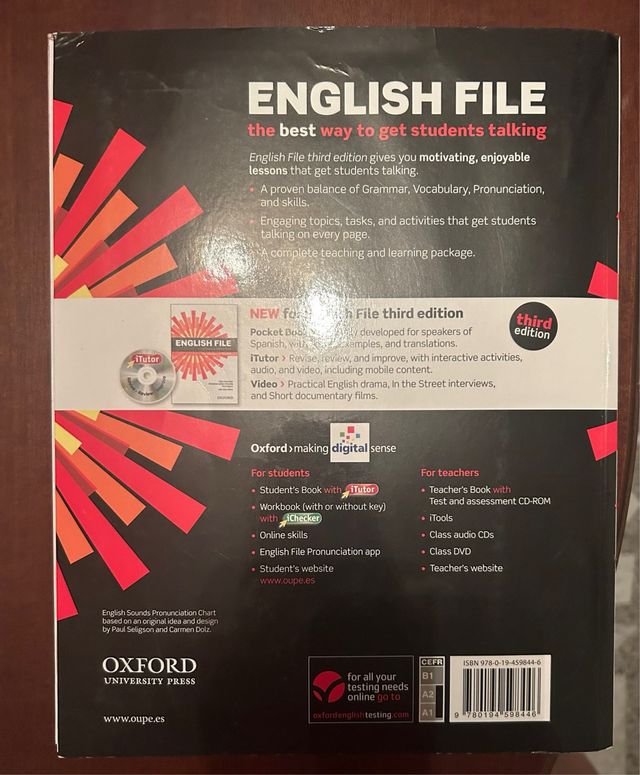 english file , elementary studient’s book