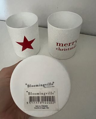 Vasos Portavelas de navidad