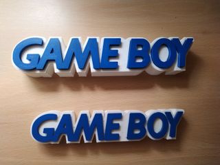 Letrero logo Game Boy 3D
