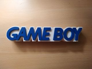 Letrero logo Game Boy 3D