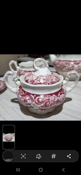 Vajilla juego de té la cartuja de Sevilla