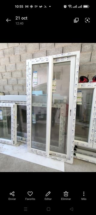 Ventana corredera PVC acustica