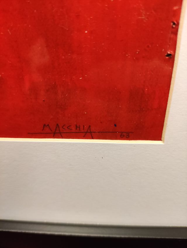 QUADRO ACRILICO SU TAVOLA ASTRATTO ANNI 60