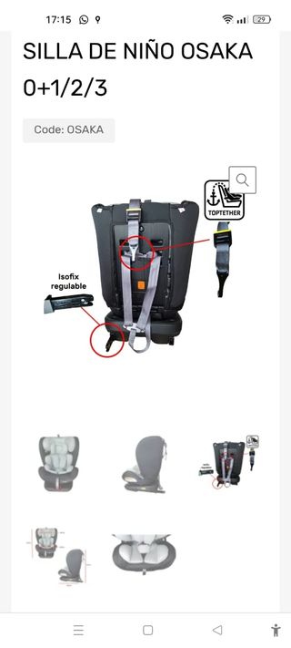 Silla de bebé para coche