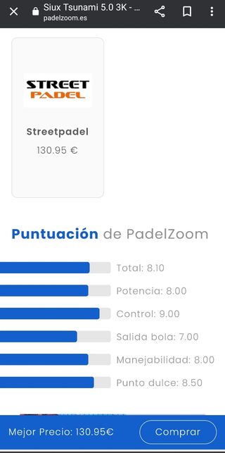 Pala de padel siux tsunami 5.0