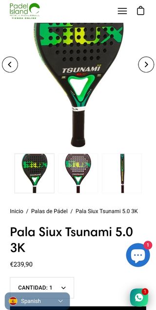Pala de padel siux tsunami 5.0