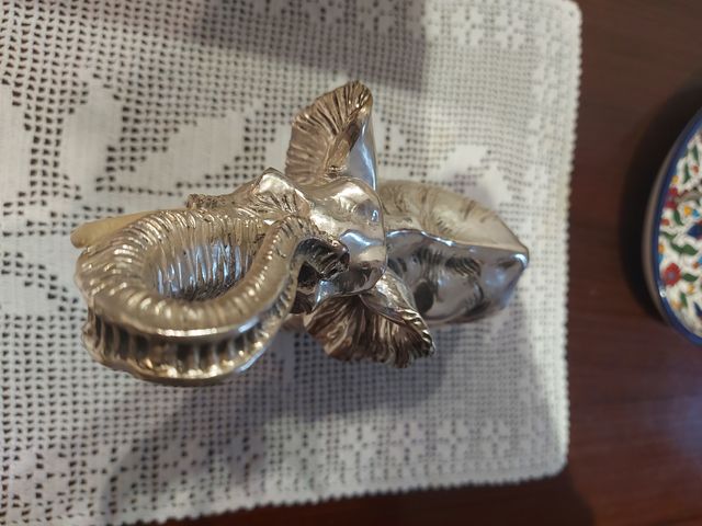 Statuina elefante in argento laminato