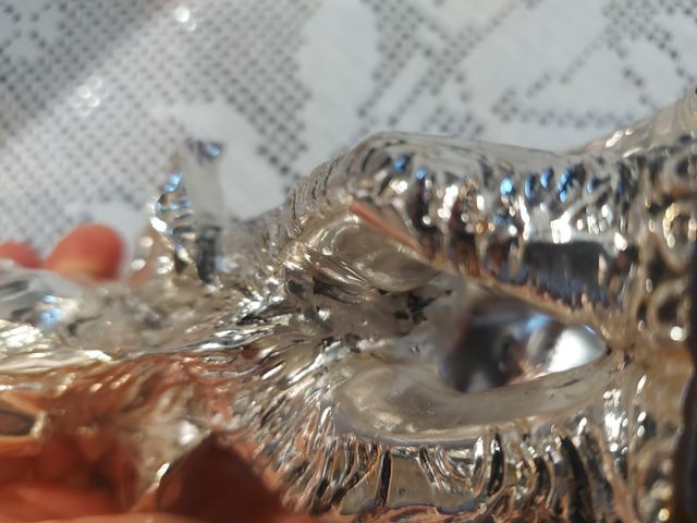 Statuina elefante in argento laminato