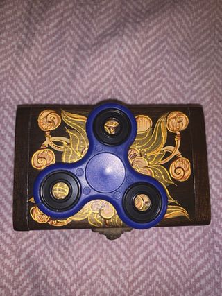 Fidget Spinner usato blu e nero unisex