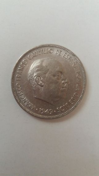 5 PESETAS / 1949/ FRANCO 