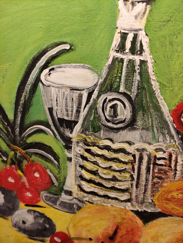 QUADRO OLIO SU TELA NATURA MORTA FRUTTA