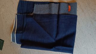 Tessuto jeans blu