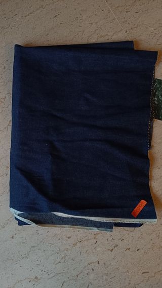 Tessuto jeans blu