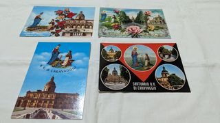 CARTOLINE POSTALI VINTAGE 4 PEZZI CARAVAGGIO (BG)