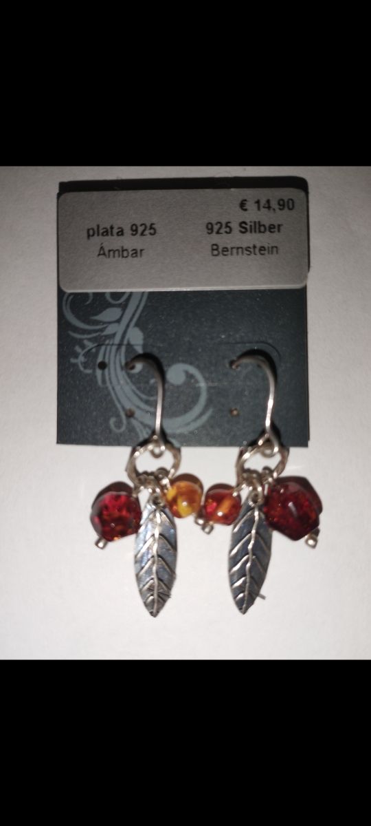 Conjunto de plata y ámbar