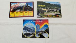 CARTOLINE POSTALI VINTAGE 3 PEZZI APRICA (SO)