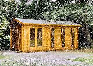 Casa modular de madera,oficina Exterior de 17,2 m2
