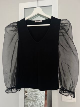 Camiseta tul negra nueva a estrenar